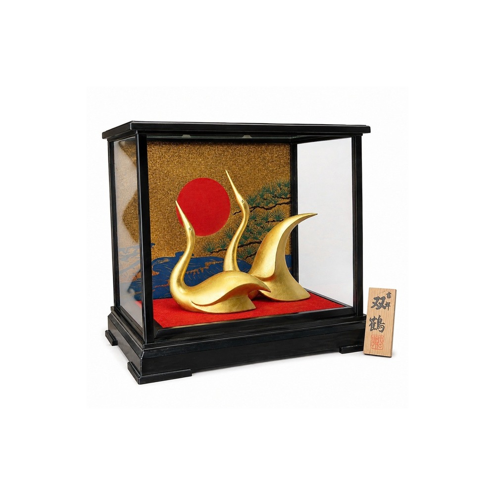 Vintage Japanese Golden Crane Display| Kanazawa Leaf